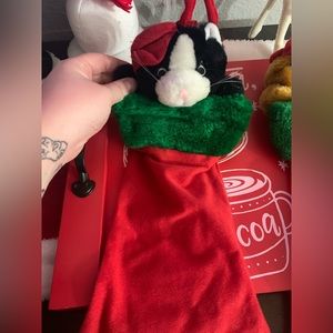 Vintage cat stocking